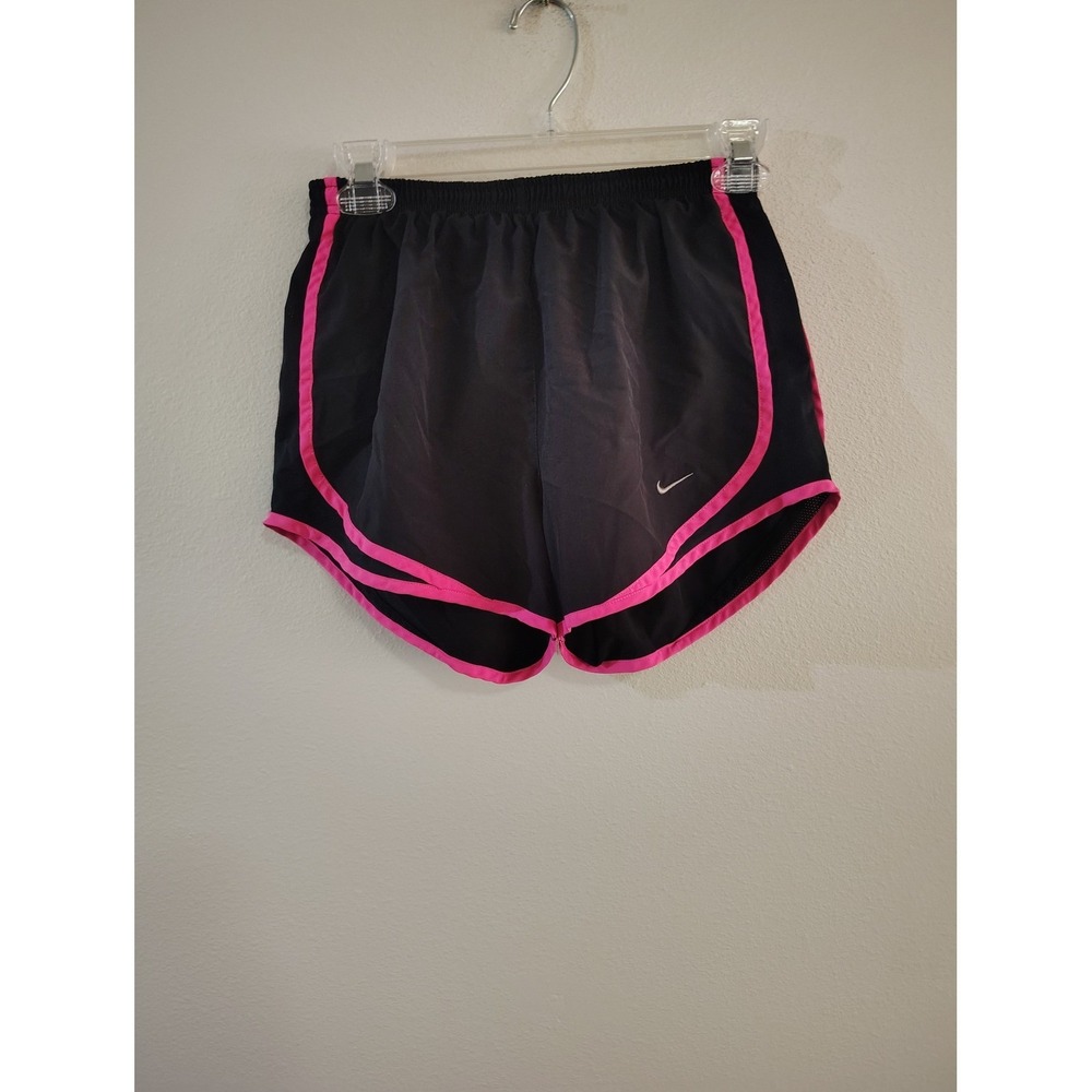 Nike Dri-FIT Tempo Running Shorts Black‎ Hot Pink Womens Small Athletic Workout